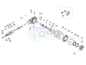 V7 III Special 750 e4 (APAC) drawing Rear transmission / Components