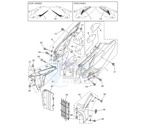 YZ F 450 drawing SIDE COVERS