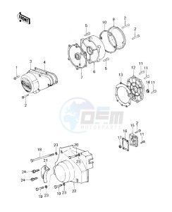 KZ 1000 E [SHAFT] (E1-E2) [SHAFT] drawing ENGINE COVERS