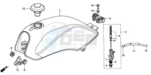 CG125M drawing FUEL TANK