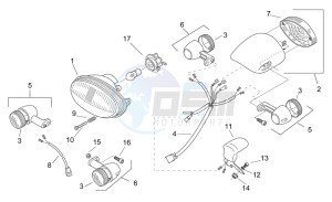 Scarabeo 50 2t (eng. Minarelli) drawing Lights