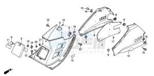 NH80MS drawing CENTER COVER/BODY COVER