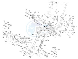 GTV 300 4T 4V ie Touring (NAFTA, APAC) (CN, USA) drawing Fork/steering tube - Steering bearing unit