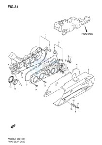 AN650Z ABS BURGMAN EXECUTIVE EU drawing FINAL GEAR CASE