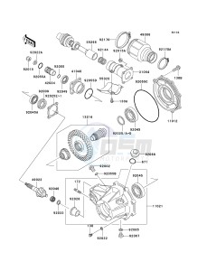 KLF 250 A [BAYOU 250] (A6F-A9F) A8F drawing DRIVE SHAFT_FINAL GEAR