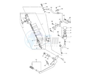 XJ6-F DIVERSION 600 drawing REAR MASTER CYLINDER