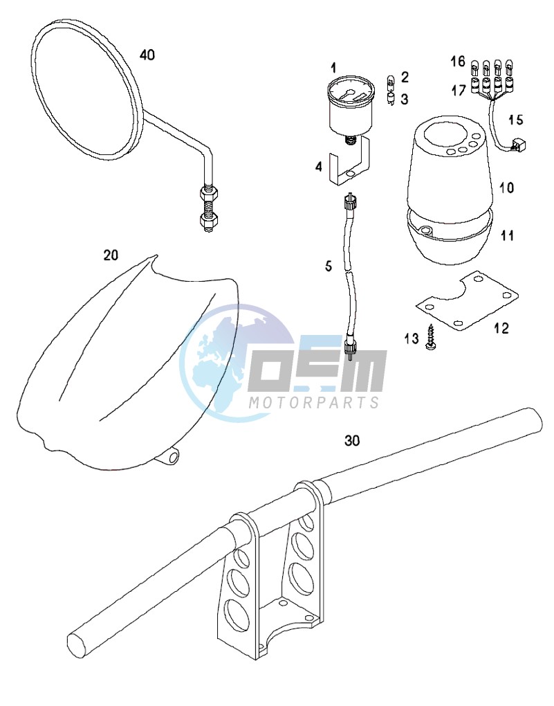 Handle bar-speedomoeter