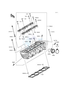 Z800 ABS ZR800DGF UF (UK FA) XX (EU ME A(FRICA) drawing Cylinder Head