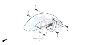 CBR1100XX SUPER BLACKBIRD drawing FRONT FENDER