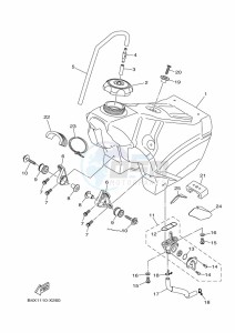 YZ125 (B4XJ) drawing FUEL TANK