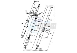 YBR 125 drawing FRONT FORK