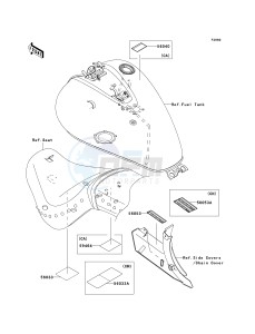 VN 900 D[VULCAN 900 CLASSIC LT] (6F-9F) D7F drawing LABELS