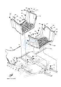 YFM450FWBD KODIAK 450 EPS (BB5A) drawing STAND & FOOTREST