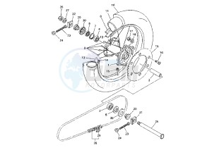 YZ F 450 drawing REAR WHEEL