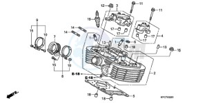 XL125VA E / MKH drawing REAR CYLINDER HEAD