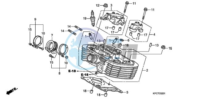 REAR CYLINDER HEAD