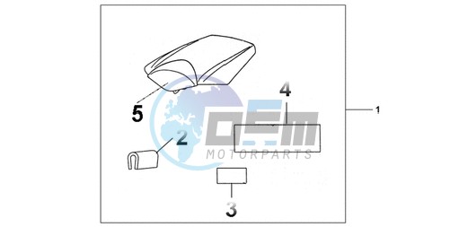 REAR SEAT COWL CANDY TAHITIAN BLUE