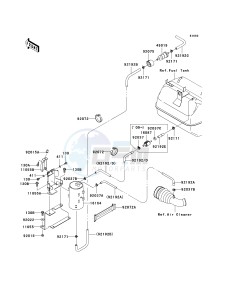 KAF 400 A [MULE 610 4X4] (A6F-AF) AAF drawing FUEL EVAPORATIVE SYSTEM -- CA- -