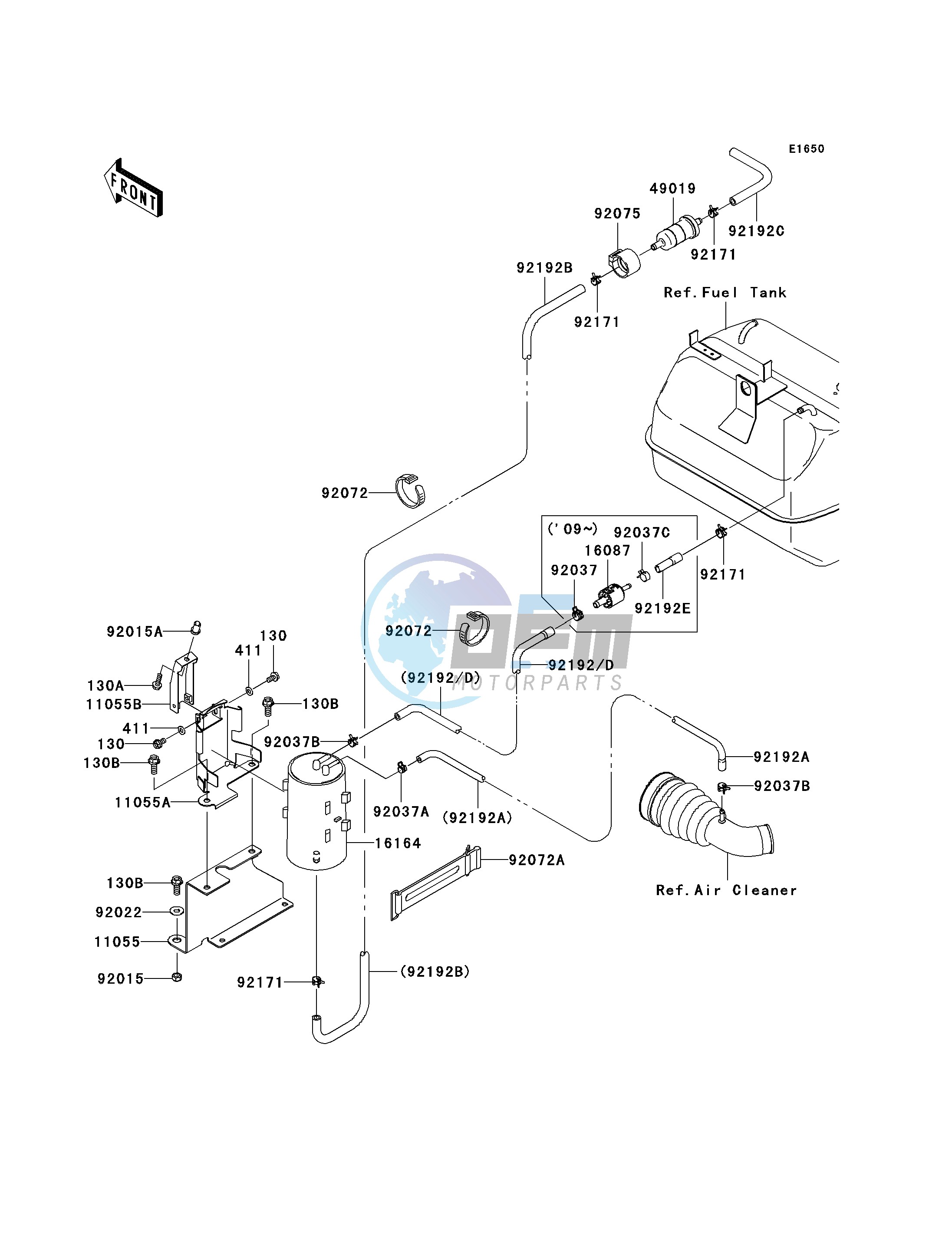 FUEL EVAPORATIVE SYSTEM -- CA- -