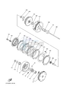 TT-R110E (B51F) drawing CLUTCH