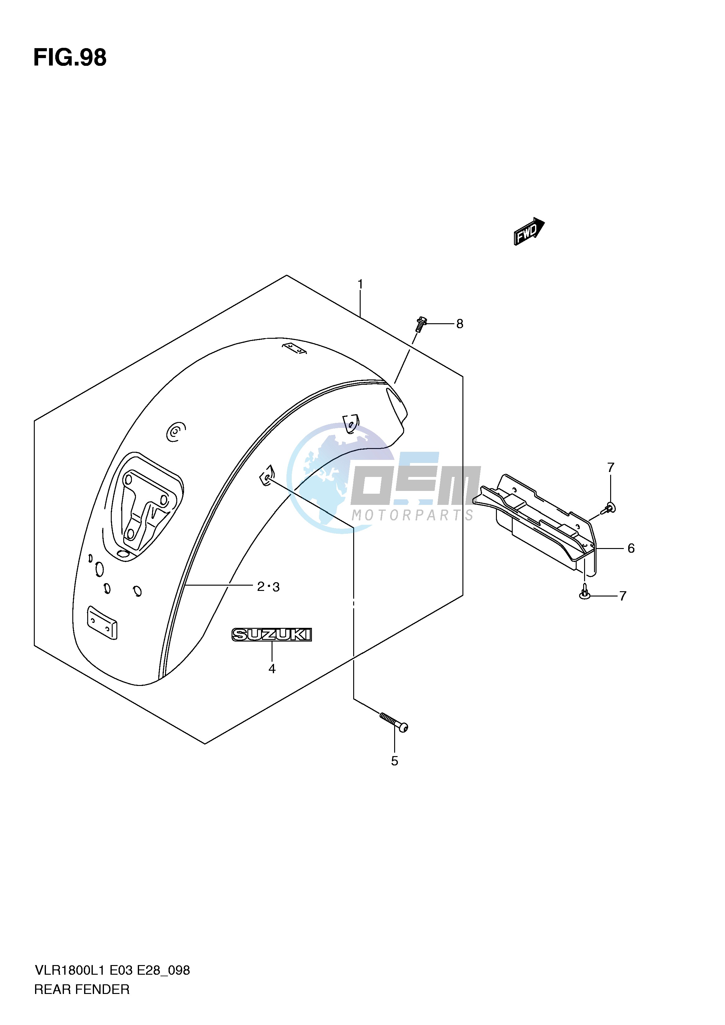 REAR FENDER (VLR1800TL1 E33)