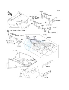 ZX 900 F [NINJA ZX-9R] (F1-F2) [NINJA ZX-9R] drawing TAILLIGHT-- S- -