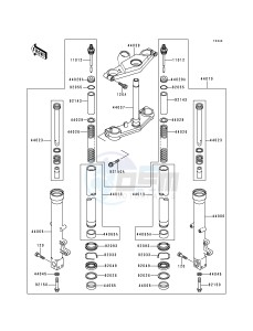 ZX 600 E [NINJA ZX-6] (E4-E6) [NINJA ZX-6] drawing FRONT FORK-- ZX600-E4_E5- -