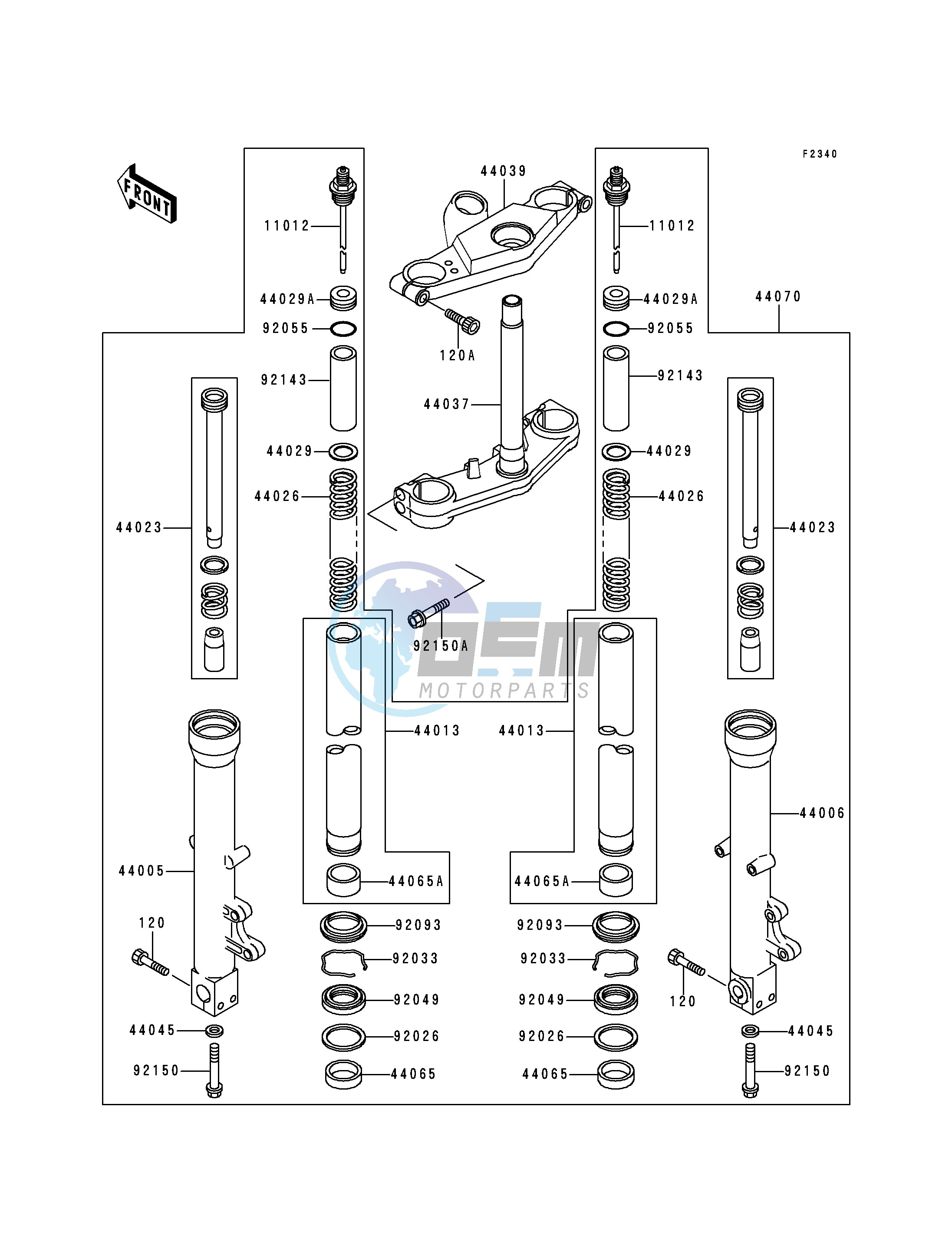 FRONT FORK-- ZX600-E4_E5- -