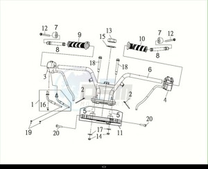 MAXSYM TL 508 (TL50W2-EU) (M2) drawing HANDLE STRG. / MAXSYM TL 508 (TL50W2-EU) (M2)