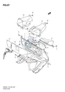 AN650 (E3-E28) Burgman drawing FRONT BOX (AN650AL1 E28)