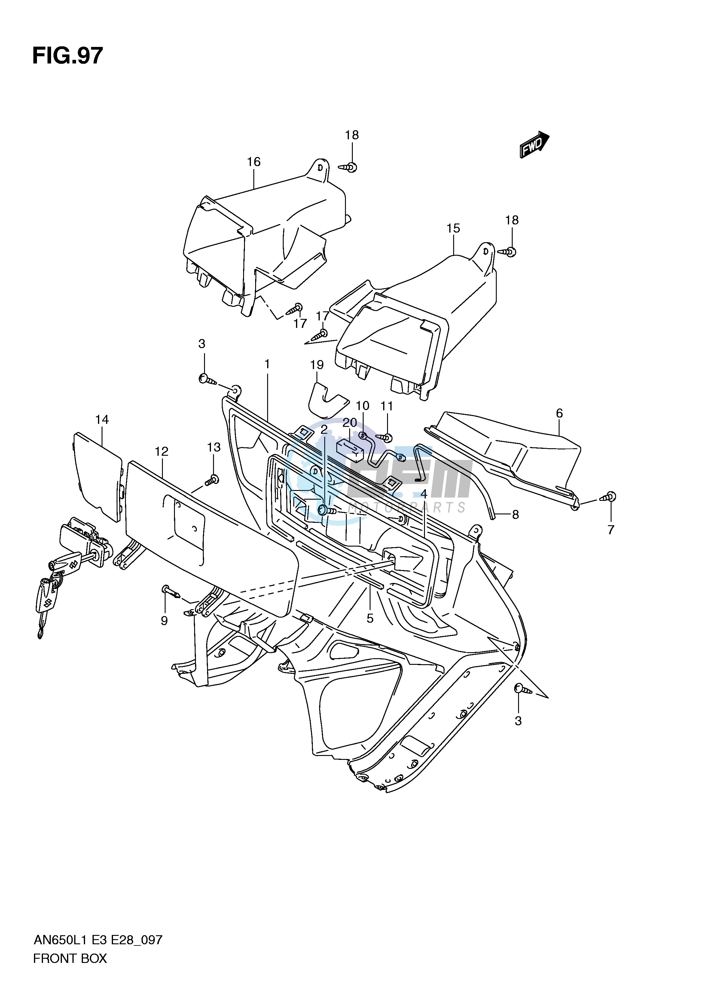 FRONT BOX (AN650AL1 E28)