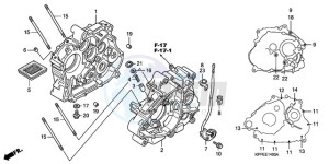 CBR125RW9 U / WH drawing CRANKCASE