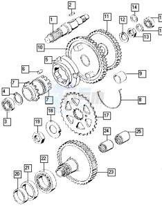 SPORT-R_K3-K4 50 K3-K4 drawing Countershaft-mainshaft