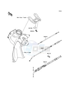 NINJA ZX-6R ZX600RDF FR GB XX (EU ME A(FRICA) drawing Cables