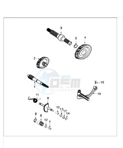 Tweet 125 VX drawing DRIVE SHAFTS / KICKSTARTER