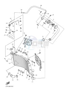 YZF-R1 998 R1 (2CRJ 2CRK) drawing RADIATOR & HOSE