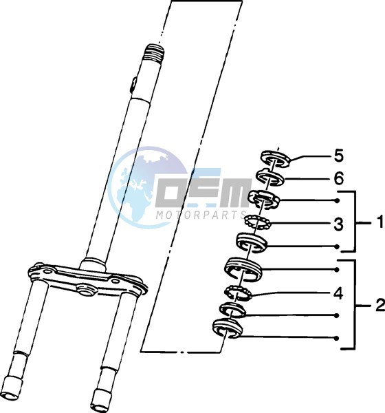 Steering bearing ball tracks