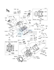 KVF 650 H [BRUTE FORCE 650 4X4I] (H7F-H8F) H8F drawing CYLINDER HEAD