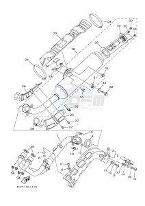 YFM550FWAD YFM5FGPB GRIZZLY 550 EPS (1HS3 1HS4) drawing EXHAUST