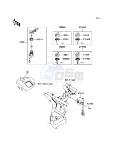 KFX700 KSV700-A2 EU drawing Ignition Switch