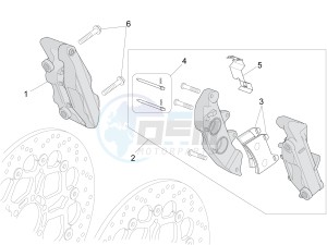 California 1400 Touring SE ABS 1380 drawing Front brake caliper