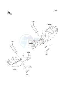 KX 85 A [KX85] (A1-A5) [KX85] drawing FOOTRESTS