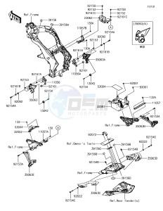 Z1000SX ZX1000WHF XX (EU ME A(FRICA) drawing Frame Fittings