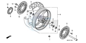 CB600F39 Spain - (SP / ST 25K) drawing FRONT WHEEL