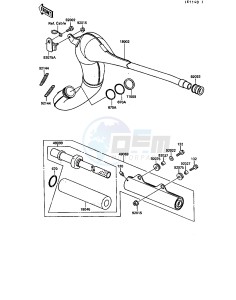 KX 125 G [KX125] (G1) [KX125] drawing MUFFLER-- S- -