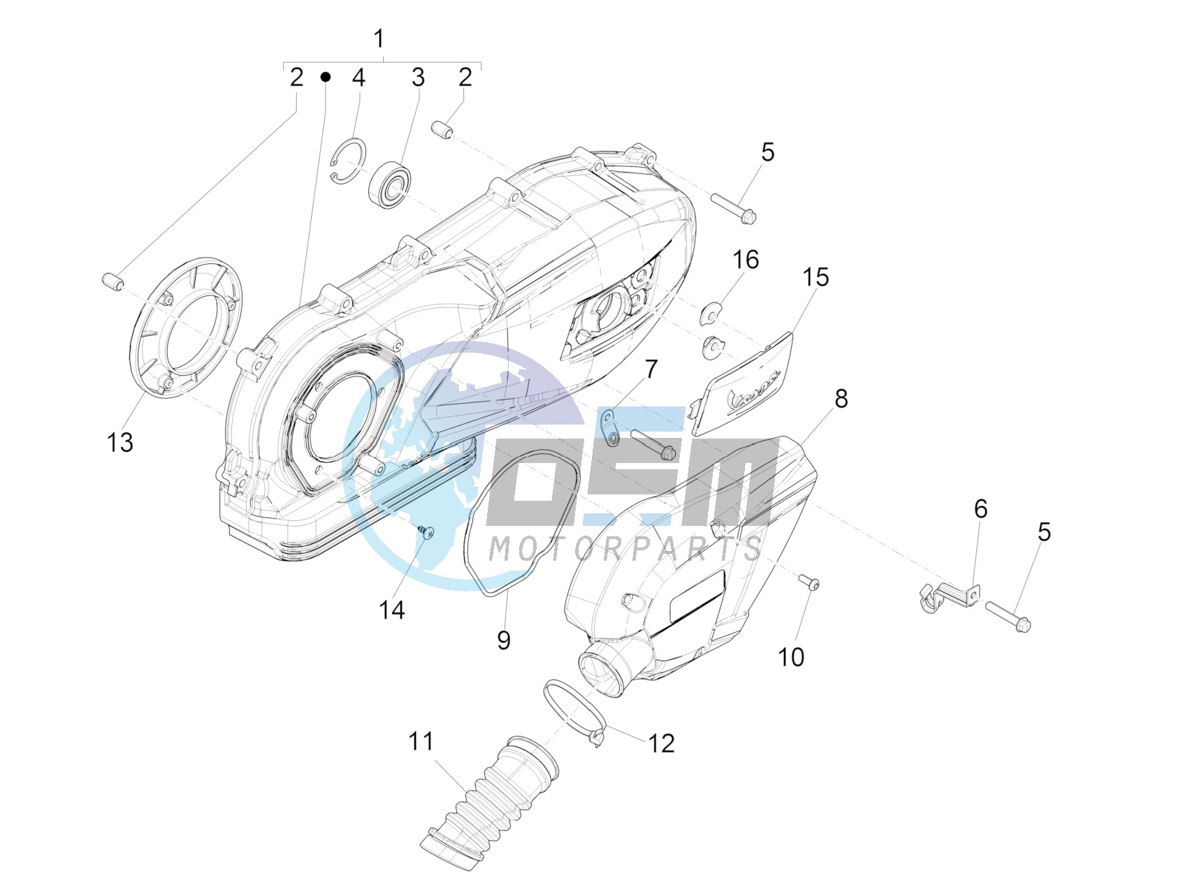 Crankcase cover - Crankcase cooling