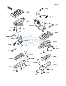 VN750 A [VULCAN 750] (A6-A9) [VULCAN 750] drawing FOOTREST