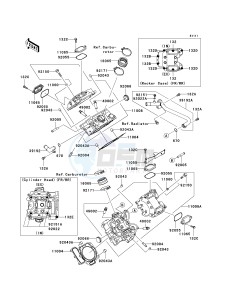 KRF 750 C [TERYX 750 4X4] (C8F) C8F drawing CYLINDER HEAD