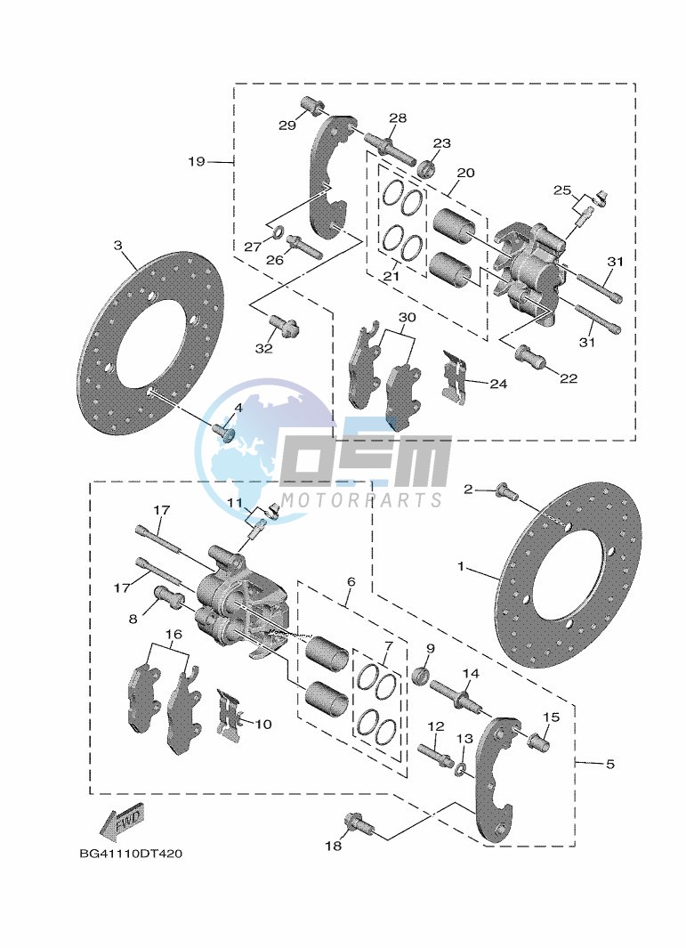 REAR BRAKE CALIPER