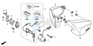 VT750CA drawing SIDE COVER